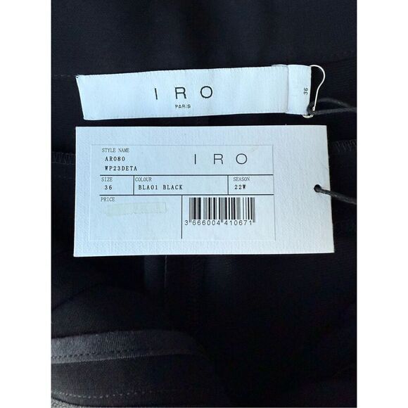 IRO Paris Black High Waisted DETA Tailored Pants - Picture 7 of 13